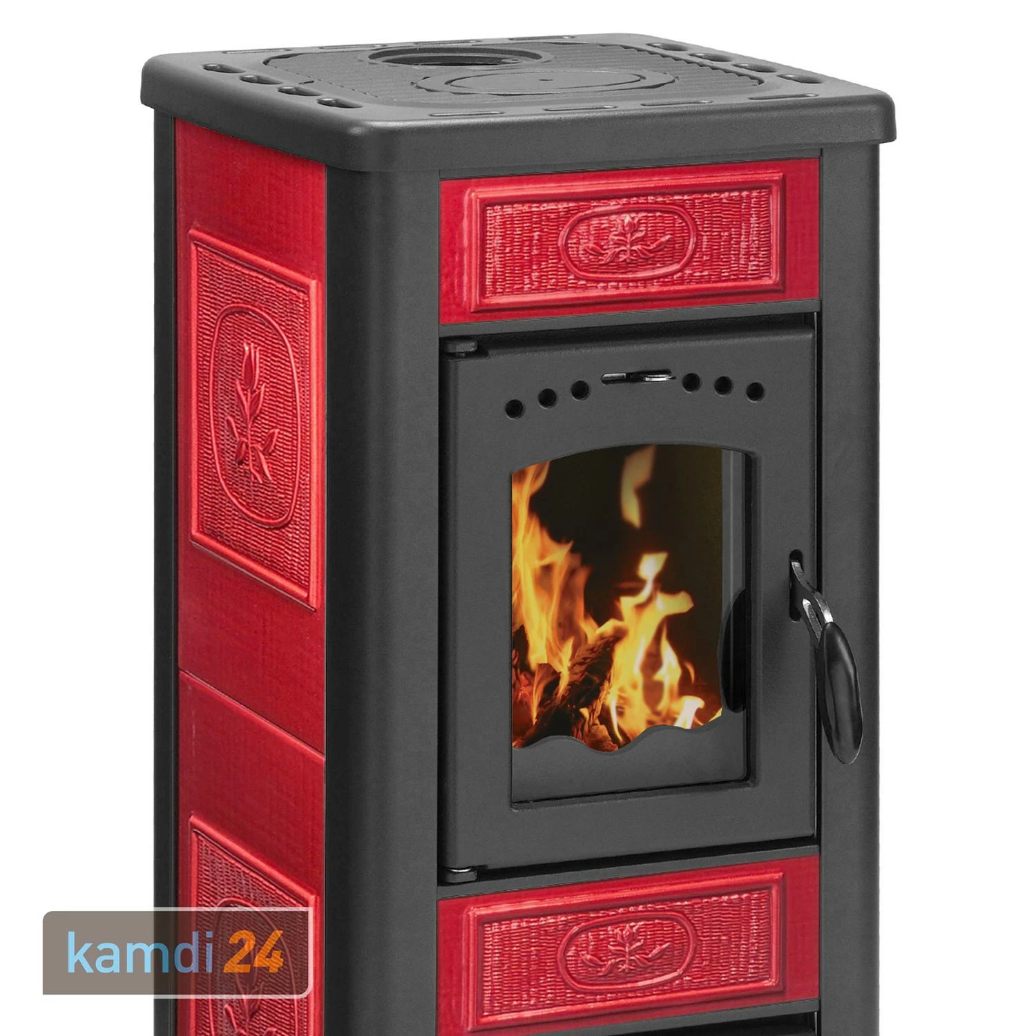 Wamsler Romantik Kaminofen Keramik Bordeaux 4 Wamsler Romantik Kaminofen Keramik Bordeaux – Bild 2