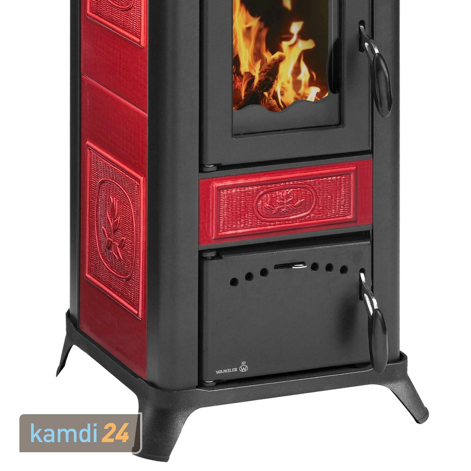 Wamsler Romantik Kaminofen Keramik Bordeaux 5 Wamsler Romantik Kaminofen Keramik Bordeaux – Bild 3