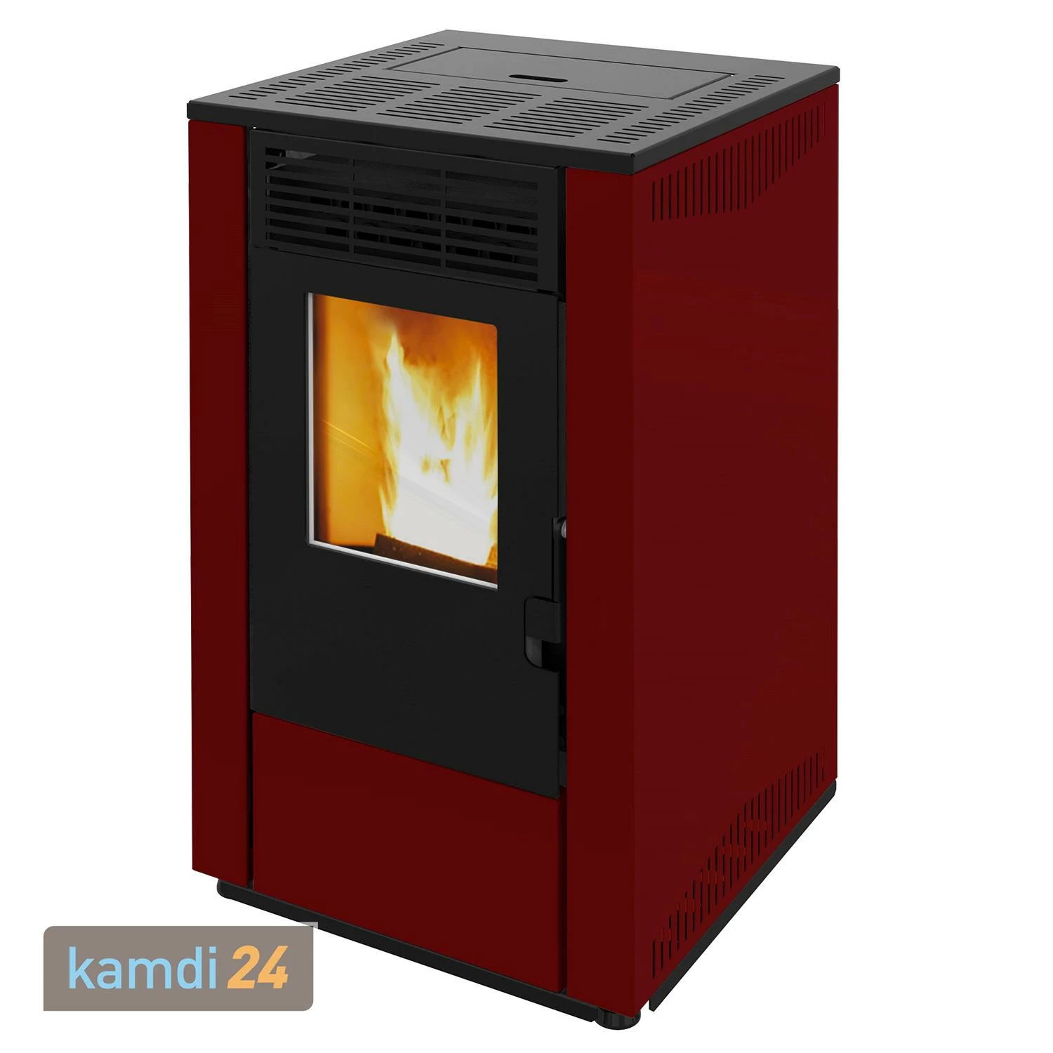 Wamsler WPO 7 Pelletofen Stahl Bordeaux, Gerade Seiten 4 Wamsler WPO 7 Pelletofen Stahl Bordeaux, Gerade Seiten – Bild 2