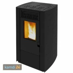 Wamsler WPO 7 Pelletofen Stahl Schwarz, Gerundete Seiten