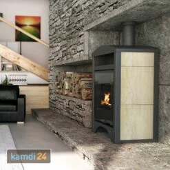 Aquaflam Vario Barma Manual Wasserführender Kaminofen White Oak 11/5 KW