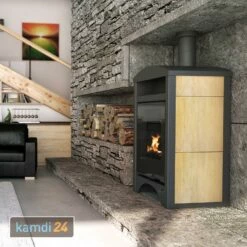 Aquaflam Vario Barma Basic Wasserführender Kaminofen Maple 11/7 KW