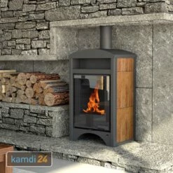 Aquaflam Vario Barma Basic Wasserführender Kaminofen Nut Tree 11/7 KW