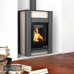 Aquaflam Vario Kalmar Basic Wasserführender Kaminofen Creme 11/7 KW