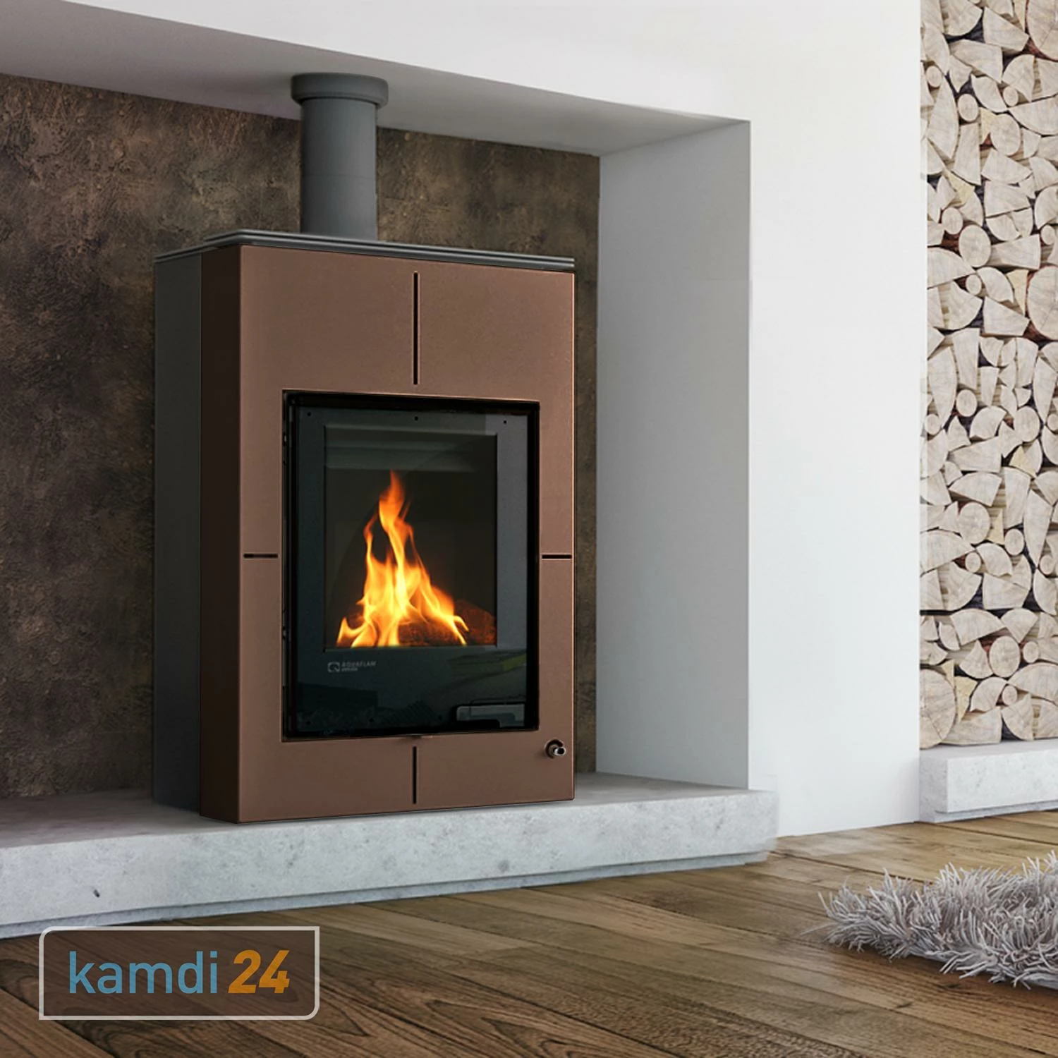 Aquaflam Vario Saporo Manual Wasserführender Kaminofen Brown 11/7 KW 3 Aquaflam Vario Saporo Manual Wasserführender Kaminofen Brown 11/7 KW