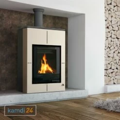 Aquaflam Vario Saporo Manual Wasserführender Kaminofen Creme 11/7 KW
