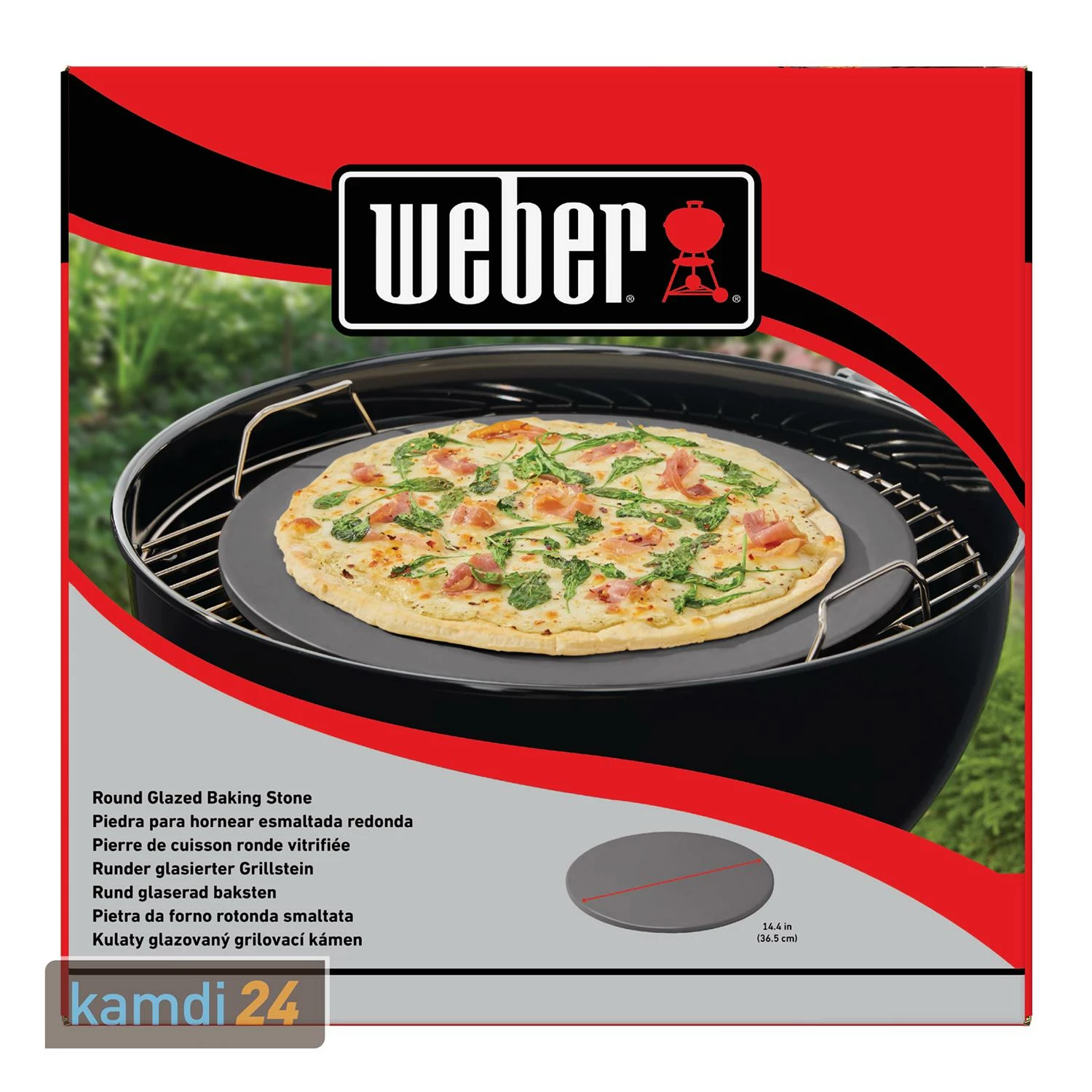 Weber Glasierter Pizzastein Aus Cordierit Ø 36 Cm 4 Weber Glasierter Pizzastein Aus Cordierit Ø 36 Cm – Bild 2