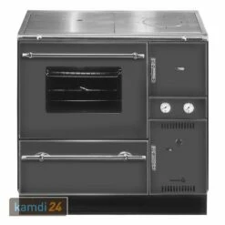 Wamsler K 148 CL Küchenofen Wasserführend Anthrazit / Chrom, Rauchrohr Links