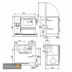 Wamsler K 148 CL Küchenofen Wasserführend Edelstahl, Rauchrohr Rechts -Angebote Kamdi24 Store westminster k 148 cl kuechenofen wasserfuehrend edelstahl rauchrohr rechts 24273 m 2