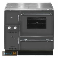 Wamsler K 148 CL Küchenofen Wasserführend Anthrazit / Chrom, Rauchrohr Rechts