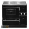 Wamsler K 148 CL Küchenofen Wasserführend Schwarz / Chrom, Rauchrohr Links