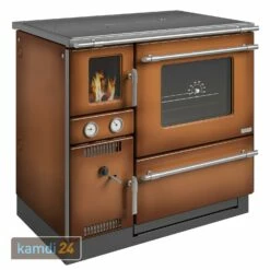 Wamsler K 148 F Küchenofen Wasserführend Maron Matt, Rauchrohr Rechts