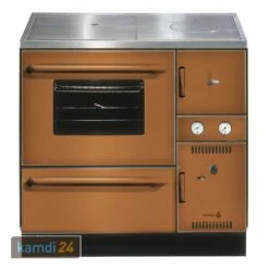 Wamsler K 148 Küchenofen Wasserführend Maron, Rauchrohr Links