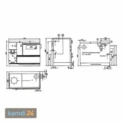 Wamsler K 178 Küchenofen Wasserführend Schwarz, Rauchrohr Rechts -Angebote Kamdi24 Store westminster k 178 kuechenofen wasserfuehrend schwarz rauchrohr rechts 24301 m 4