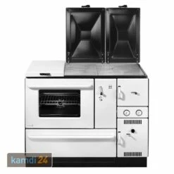 Wamsler K 178 Küchenofen Wasserführend Weiß, Rauchrohr Links